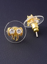 картинка Серьги Фианит 'Saiya' (позолота 18к) от магазина Wolves