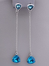 картинка Серьги 'Juleeze' Фианит (родий) от магазина Wolves