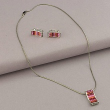 картинка Подвеска+Серьги 'Winniana' Фианит 45 см от магазина Wolves