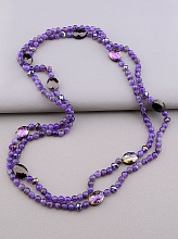 картинка Бусы 'SUNSTONES' Аметист Чешский хрусталь Фианит 130 см от магазина Wolves