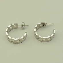 картинка Серьги 'Stainless Steel' (родий) от магазина Wolves