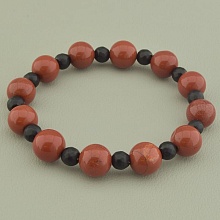 картинка Браслет 'SUNSTONES' Яшма Шунгит 18 см от магазина Wolves