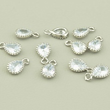 картинка Кулон Фианит 7х6мм (родий) от магазина Wolves