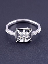 картинка Кольцо Фианит 'XUPING' (родий) от магазина Wolves