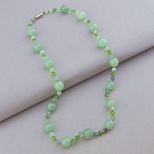 картинка Бусы 'SUNSTONES' Нефрит Флюорит 56 см от магазина Wolves
