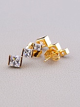 картинка Серьги 'XUPING' Фианит (позолота 18к) от магазина Wolves