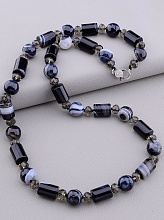 картинка Бусы 'SUNSTONES' Агат Чешский хрусталь 64 см от магазина Wolves