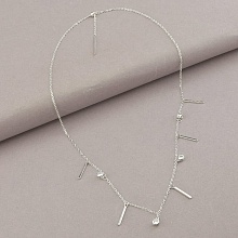 картинка Подвеска 'Saiya' Фианит 45 см (родий) от магазина Wolves