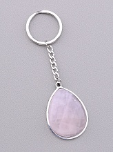 картинка Брелок 'Stainless Steel' Розовый кварц от магазина Wolves
