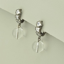 картинка Серьги 'SUNSTONES' Горный хрусталь  (хром) от магазина Wolves