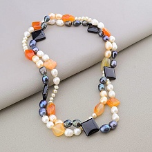 картинка Бусы Жемчуг Агат Сердолик 100 см от магазина Wolves