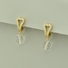 картинка Серьги 'SUNSTONES' Горный хрусталь  (позолота 18к (лимонная)) от магазина Wolves