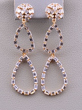 картинка Серьги Фианит 'XUPING' (позолота 18к) от магазина Wolves