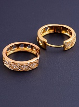 картинка Серьги 'Pataya' Фианит (позолота 18к) от магазина Wolves