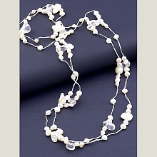 картинка Бусы Жемчуг Перламутр Горный хрусталь 114 см от магазина Wolves