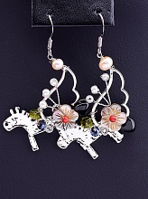 картинка Серьги 'Hand Made' Самоцветы Бижутерный сплав7 2 г от магазина Wolves