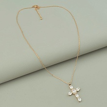 картинка Подвеска 'Saiya' Фианит 40 см (позолота 18к (розовая)) от магазина Wolves