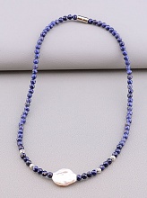 картинка Подвеска 'SUNSTONES' Сапфир Сталь 39 5 см от магазина Wolves