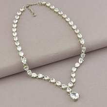 картинка Подвеска 'Abella' Фианит 41 см (родий) от магазина Wolves