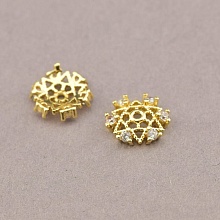 картинка Вставка Фианит 9х9мм (позолота 18к (лимонная)) от магазина Wolves