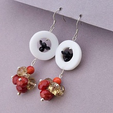 картинка Серьги 'SUNSTONES' Чешский хрусталь Серебро(925) от магазина Wolves