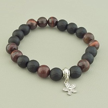 картинка Браслет 'SUNSTONES' Бычий глаз Шунгит 19 см от магазина Wolves