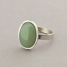 картинка Кольцо 'Stainless Steel' Нефрит Медицинская сталь 316L от магазина Wolves