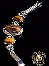 картинка Браслет Тигровый глаз 19 см от магазина Wolves