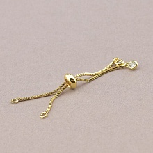 картинка Основа под браслет Фианит 55х4мм (позолота 18к (лимонная)) от магазина Wolves