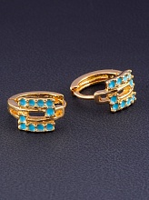 картинка Серьги Эмаль 'XUPING' (позолота 18к) от магазина Wolves