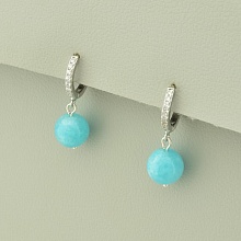 картинка Серьги 'SUNSTONES' Кварц  (родий) от магазина Wolves