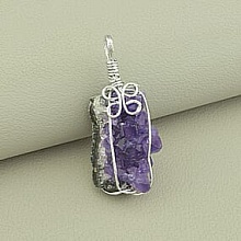 картинка Кулон Аметист 43x15мм от магазина Wolves