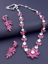 картинка Набор 'XUPING' Фианит 41 см (родий) от магазина Wolves