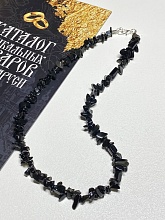 картинка Бусы Агат (чёрный) на карабине от магазина Wolves