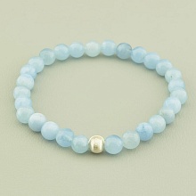 картинка Браслет 'SUNSTONES' Аквамарин 17 см от магазина Wolves