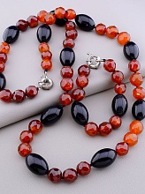 картинка Бусы+Браслет Сердолик Агат 97 см от магазина Wolves