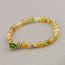 картинка Браслет 'SUNSTONES' Агат Полимерная глина 16 см от магазина Wolves