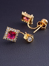 картинка Серьги Фианит 'XUPING' (позолота 18к) от магазина Wolves