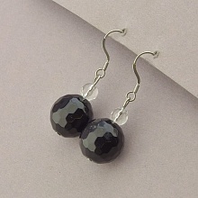 картинка Серьги 'SUNSTONES' Агат Горный хрусталь от магазина Wolves