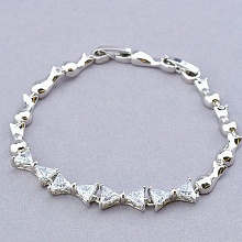 картинка Браслет 'XUPING' Фианит 17 см (родий) от магазина Wolves