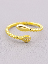 картинка Кольцо 'FJ' Сrystal Бижутерный сплав от магазина Wolves