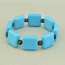 картинка Браслет 'SUNSTONES' Бирюза Чешский хрусталь 18 см от магазина Wolves