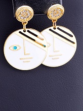 картинка Серьги Эмаль Эмаль 'FJ' от магазина Wolves