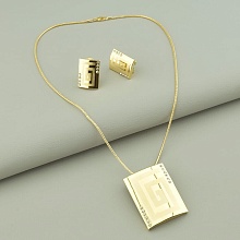 картинка Подвеска+Серьги Фианит 44 см от магазина Wolves