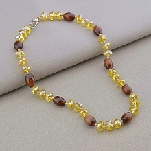 картинка Бусы Кошачий глаз Чешский хрусталь 42 см от магазина Wolves