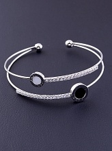 картинка Браслет 'Saiya' Фианит 17 см (родий) от магазина Wolves