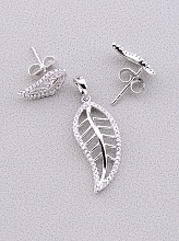 картинка Серьги+Кулон 'XUPING' Фианит  (родий) от магазина Wolves