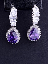 картинка Серьги 'XUPING' Фианит (родий) от магазина Wolves