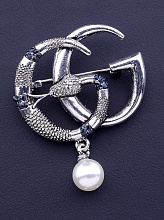 картинка Брошь Сrystal 50x40мм от магазина Wolves