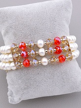 картинка Браслет Жемчуг Чешский хрусталь 18 см от магазина Wolves